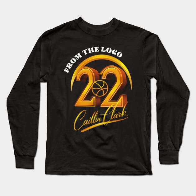 Caitlin Clark 22 From the logo white orange colors Long Sleeve T-Shirt by thestaroflove